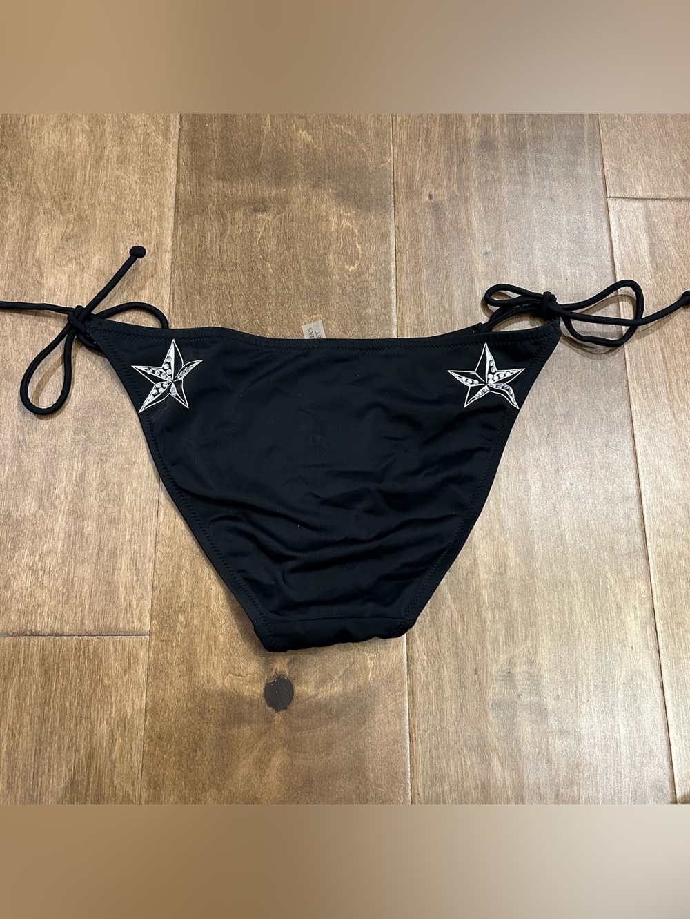 Victoria’s Secret Y2K nautical stars black tie sides bikini bottoms small
